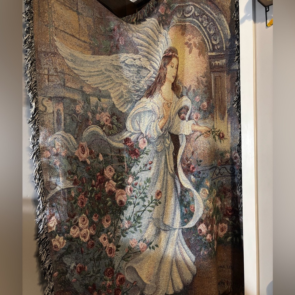 Lena Liu Cotton Angel of Love Tapestry Throw Wall Hanging 51x68